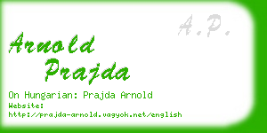 arnold prajda business card